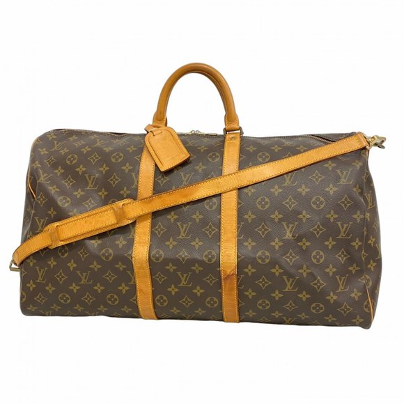 LOUIS VUITTON Brown Monogram Keepall Bandouliere 55 Boston Bag - Picture 1 of 16